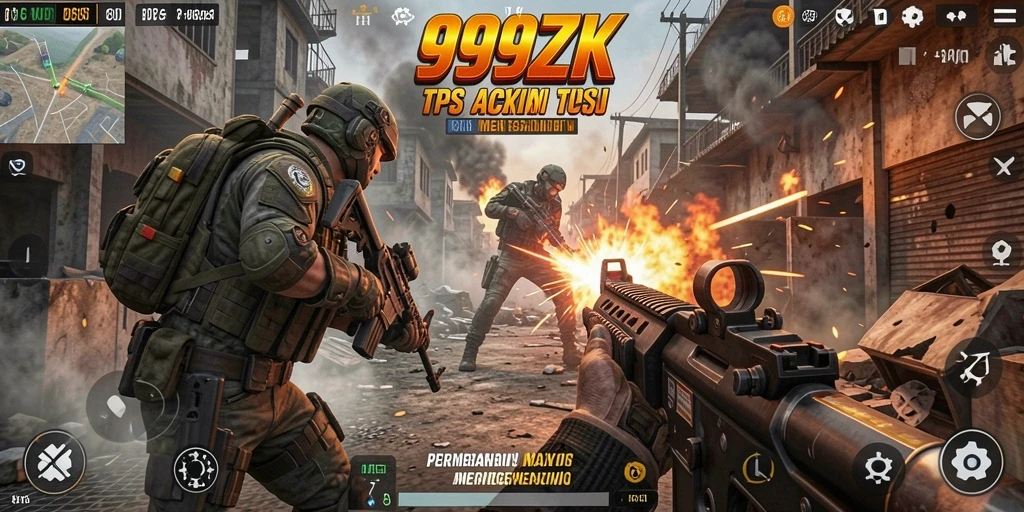 Tampilan seru dari gameplay TPS di 999ZK.