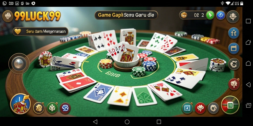Screenshot gameplay Gaple 99LUCK99 yang menarik dan seru.