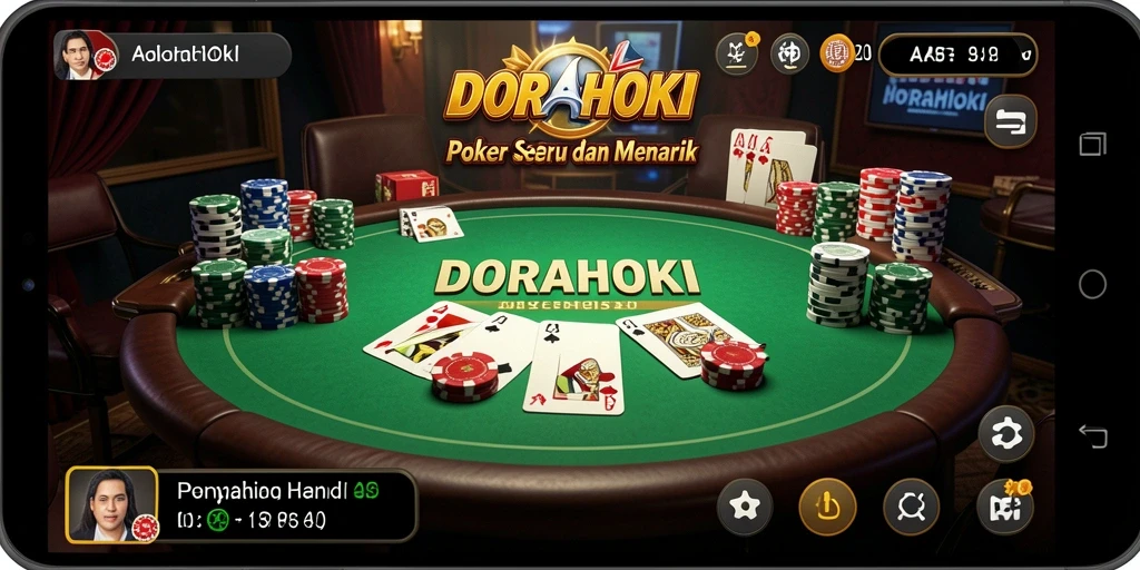 Tampilan menarik saat bermain Poker di DORAHOKI.