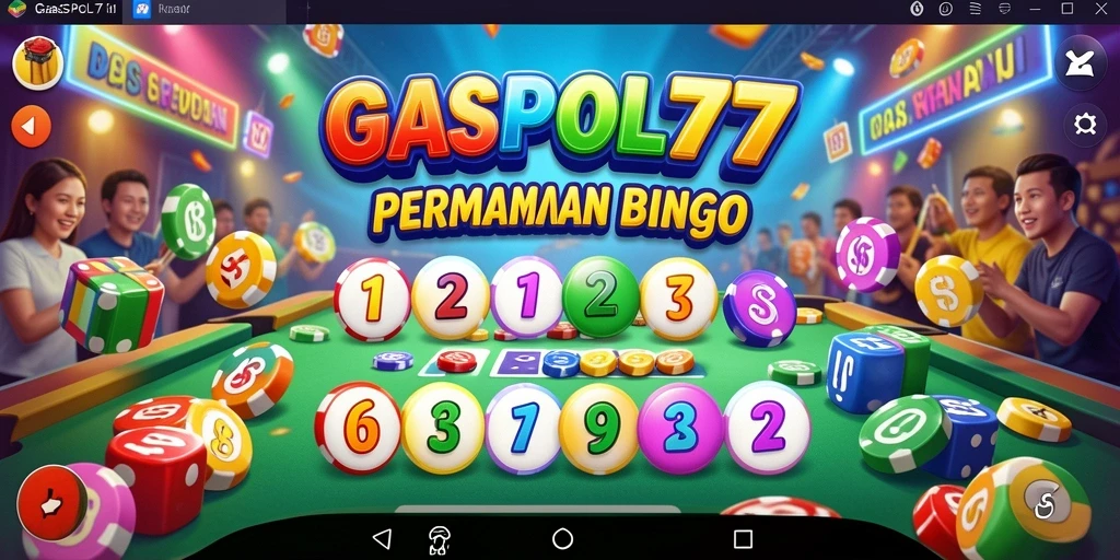 Tampilan gameplay berwarna-warni dalam GASPOL77 saat bermain Bingo.