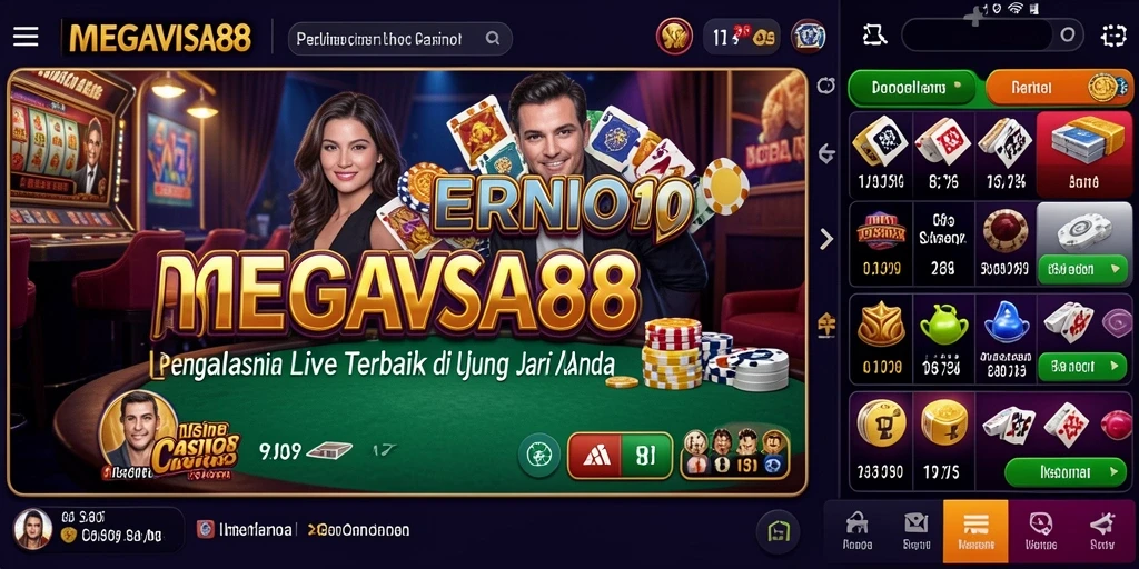 Tampilan gameplay Live Casino MEGAVISA88 yang menegangkan dan interaktif.