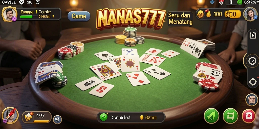 Tampilan menarik dari gameplay Gaple di NANAS777.