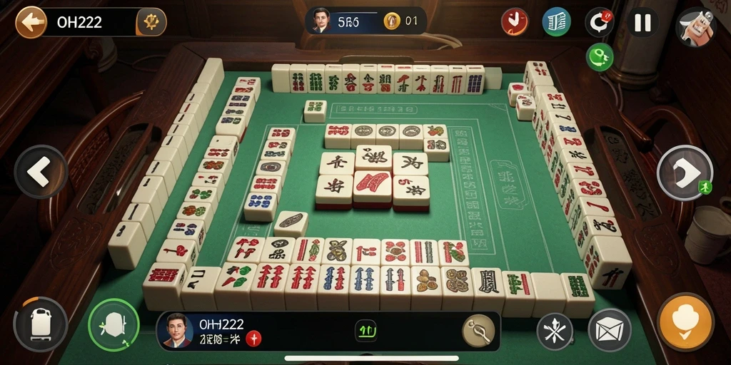 Gameplay menantang dan seru di OH222 Mahjong.