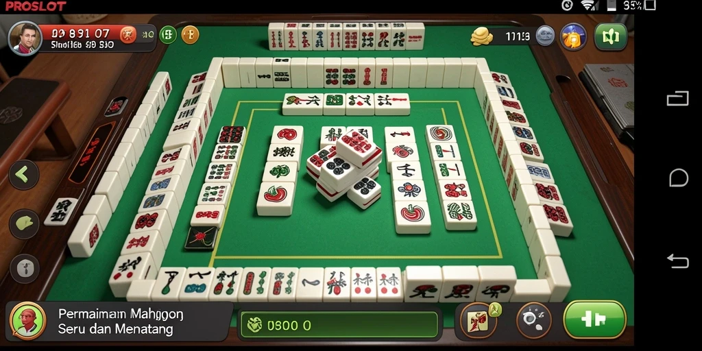 Screenshot PROSLOT menampilkan aksi Mahjong yang dinamis dan seru.