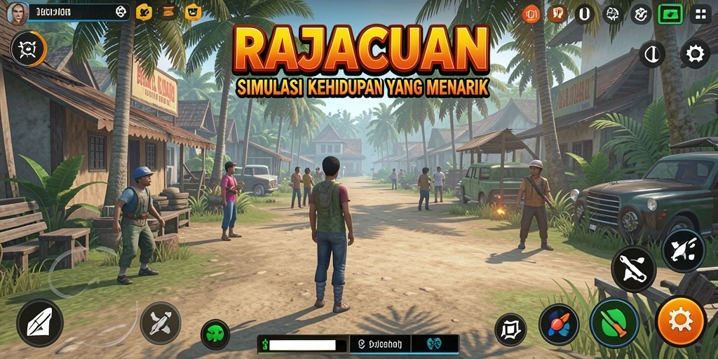 Tampilan menarik dari gameplay <strong>RAJACUAN</strong> dengan berbagai aktivitas yang seru.