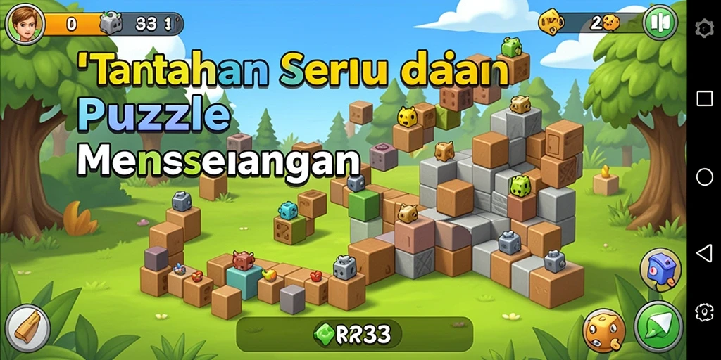 Gameplay seru dalam game Puzzle RR33 dengan tantangan menarik.