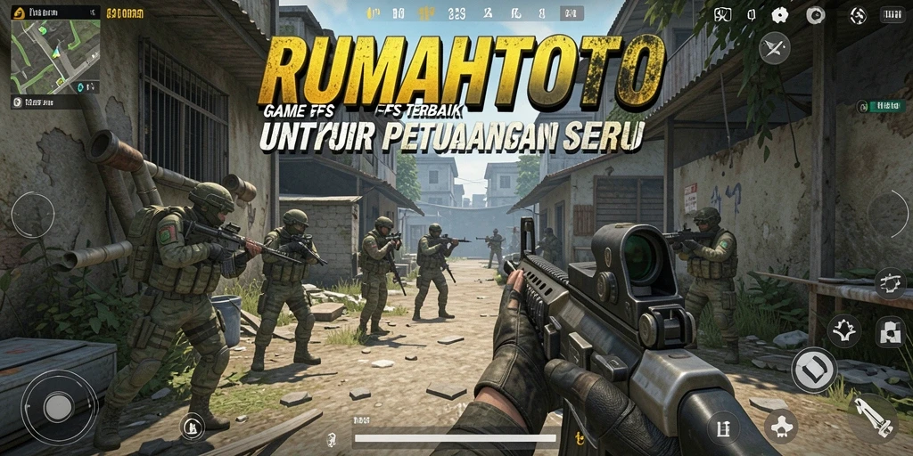 Tampilan gameplay RUMAHTOTO dengan aksi yang intens dan grafis menakjubkan.