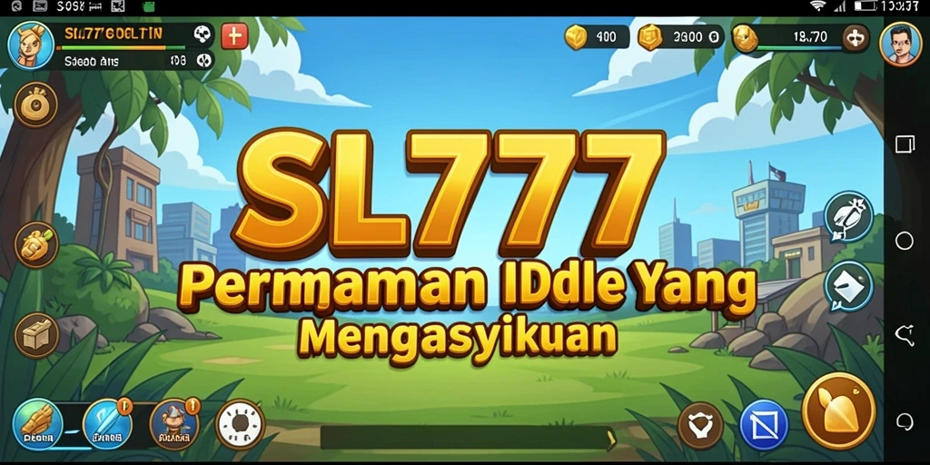 Screenshot SL777 menunjukkan gameplay Idle yang menarik dan interaktif.